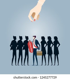 Choosing best candidate. Business Concept vector
