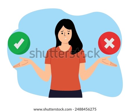 choosing between two options opposite
