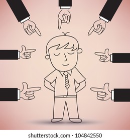 Choosing Businessman Human Resources Concept Vector