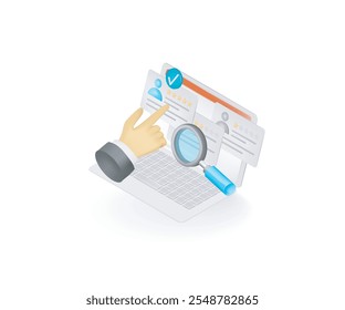 Choosing candidate for job searching  new employe recruitment the hiring concept