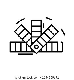 Choosing color line icon, concept sign, outline vector illustration, linear symbol.