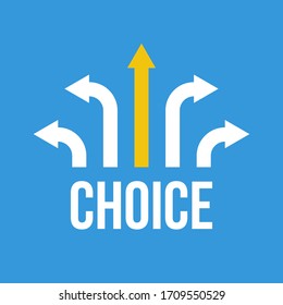 choosing direction for moving, vector flat concept or infographics