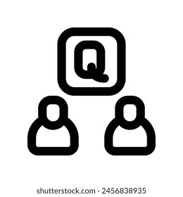 choosing employee icon. vector line icon for your website, mobile, presentation, and logo design.