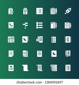 choosing icon set. Collection of 25 filled choosing icons included List, Tasks, Agenda, Check list, Directional sign, Finger