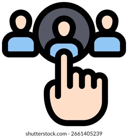 Symbol auswählen. Vektorgrafik.