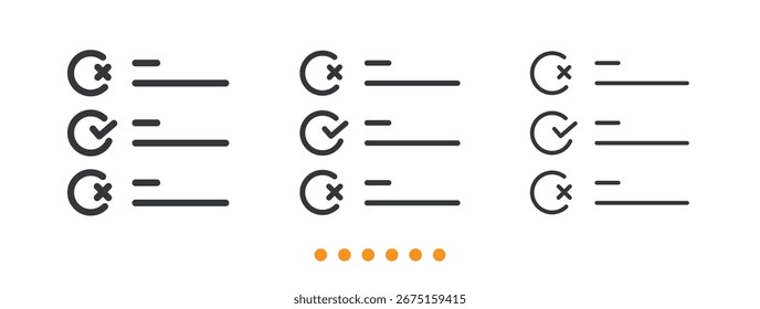 Symbol wird ausgewählt. Dünne Linie Symbol Vektor
