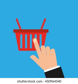 choosing items, ecommerce shopping icon, vector illustration