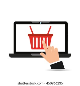 choosing items, ecommerce shopping icon, vector illustration