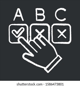 Choosing Option Chalk Icon Hand Picking Stock Vector (Royalty Free ...