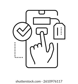 choosing product line icon vector. choosing product sign. isolated contour symbol black illustration