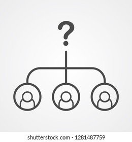 Choosing vector icon sign symbol