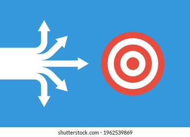 choosing way from many variations for moving to your target, vector flat concept or infographics