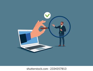 Auswahl des Arbeitnehmers. Modernes Vektorgrafik-Flachdesign