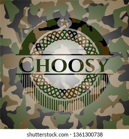 Choosy On Camouflage Texture