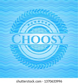 Choosy Water Emblem Background.