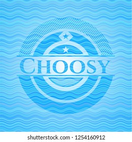 Choosy water wavec oncept emblem.