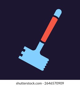 Chop hammer. Ícone de utensílio. Vetor de cor utensílio de cozinha e ferramenta. Ilustração de talheres