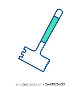 Chop hammer. Ícone de utensílio. Linha vetor utensílio de cozinha e ferramenta. Ilustração de talheres