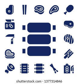 chop icon set. 17 filled chop icons.  Collection Of - Meat, Chop, Scythe, Ribs, Steak, Cutting board, Chopsticks