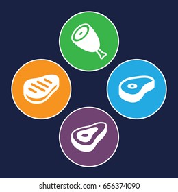 Chop icons set. set of 4 chop filled icons such as
