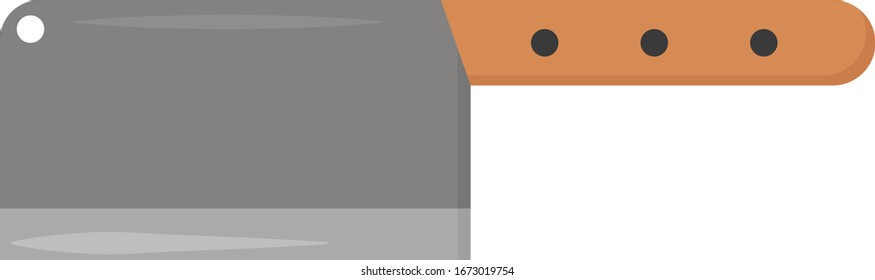 Chop knife, illustration, vector on white background.