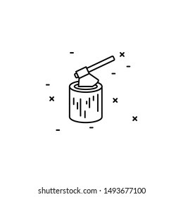 chop, log icon. Simple thin line, outline vector of Agriculture icons for UI and UX, website or mobile application