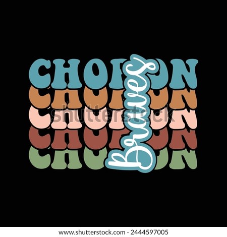 Chop On Braves groovy wavy graphic design