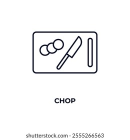 chop  outline icon. Linear vector from food concept. Thin line chop  icon isolated on white background