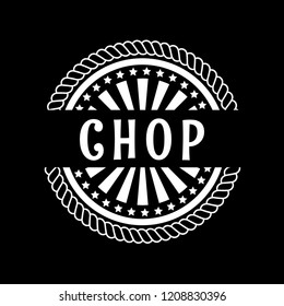 chop premium quality badge. premium quality package label. vintage stamp. designed for butcher shop