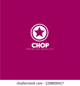 chop premium quality badge. premium quality package label. vintage stamp. designed for butcher shop
