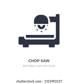 chop saw icon on white background. Simple element illustration from Construction and tools concept. chop saw icon symbol design.