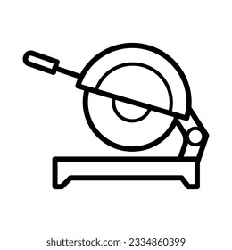 Chop saw tools icon vector design illustration 