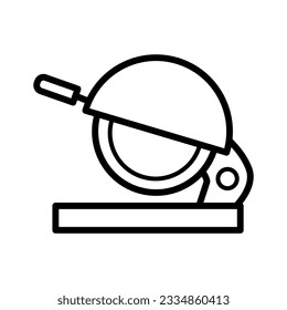 Chop saw tools icon vector design illustration 