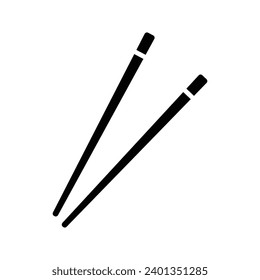 Chop-stick-Vektorsymbol für Nudeln, chinesisches Essen und einfaches flaches Illustration auf weißem Hintergrund..eps