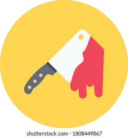 chop vector flat color icon 