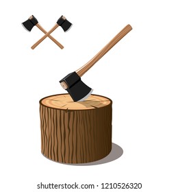 Chop Wood With Axe: Vector Axe