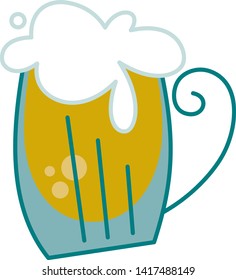 Chopp beer mug, vector drawing