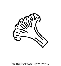 Chopped broccoli color line icon. Healthy food. Vegetarian product