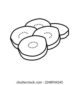 chopped cucumber line icon vector. chopped cucumber sign. isolated contour symbol black illustration