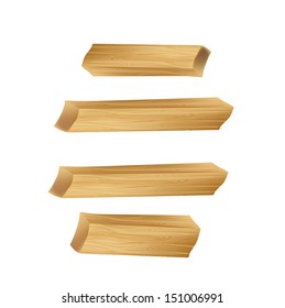 chopped fire wood isolated on white