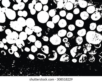 Chopped firewood in the woodpile texture