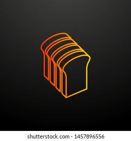 Chopped loaf nolan icon. Elements of fast food set. Simple icon for websites, web design, mobile app, info graphics