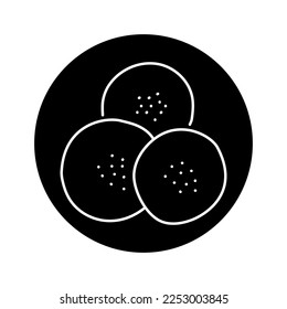 Chopped radish color line icon. Natural vegetable. Pictogram for web page, mobile app, promo.