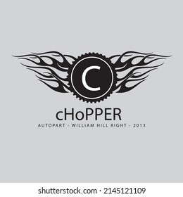 logotipo de vectorización de piezas automáticas de helicóptero