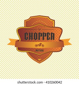 chopper badge label