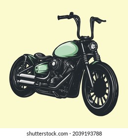 Chopper bike hand drawn vector illustration