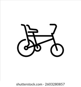 Chopper Bike outline icon. bicycle black line illustration
