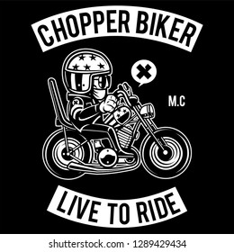 Chopper Biker Cartoon Character