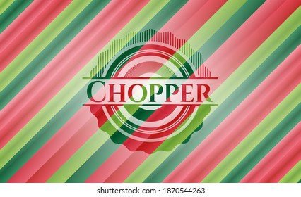 emblema del estilo navideño del helicóptero. Ilustración vectorial. Detallado. 