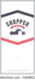 chopper custom motorcycle bike flyer brochure poster template